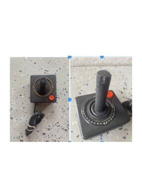 Atari Controller Video Game Joystick Set Of (2) EJS-019 1 Good, 1 Fair Condition